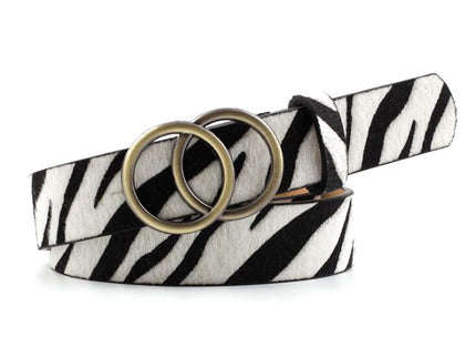 Schicker Aria Damen Ledergürtel mit modischer O-Ring-Schnalle