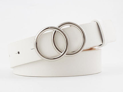 Schicker Aria Damen Ledergürtel mit modischer O-Ring-Schnalle