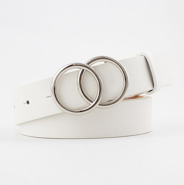 Schicker Aria Damen Ledergürtel mit modischer O-Ring-Schnalle