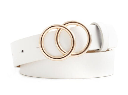 Schicker Aria Damen Ledergürtel mit modischer O-Ring-Schnalle