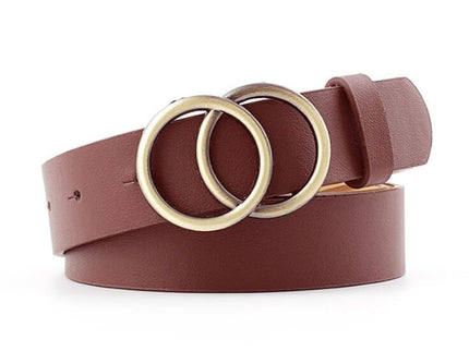 Schicker Aria Damen Ledergürtel mit modischer O-Ring-Schnalle
