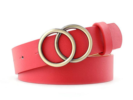 Schicker Aria Damen Ledergürtel mit modischer O-Ring-Schnalle