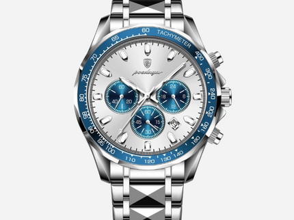 Luxuriöse Herren-Sportuhr mit wasserdichtem Quarzwerk und Chronograph