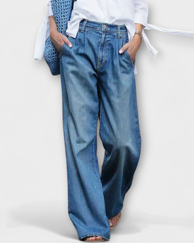 Ava - Hochwertige Jeans mit weitem Bein