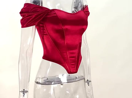 Madonna | Elegantes Fischgräten-Korsett-Top
