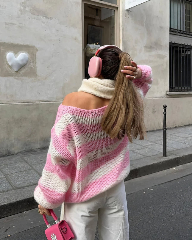 Gemütlicher leichter Strickpullover für lässigen Komfort