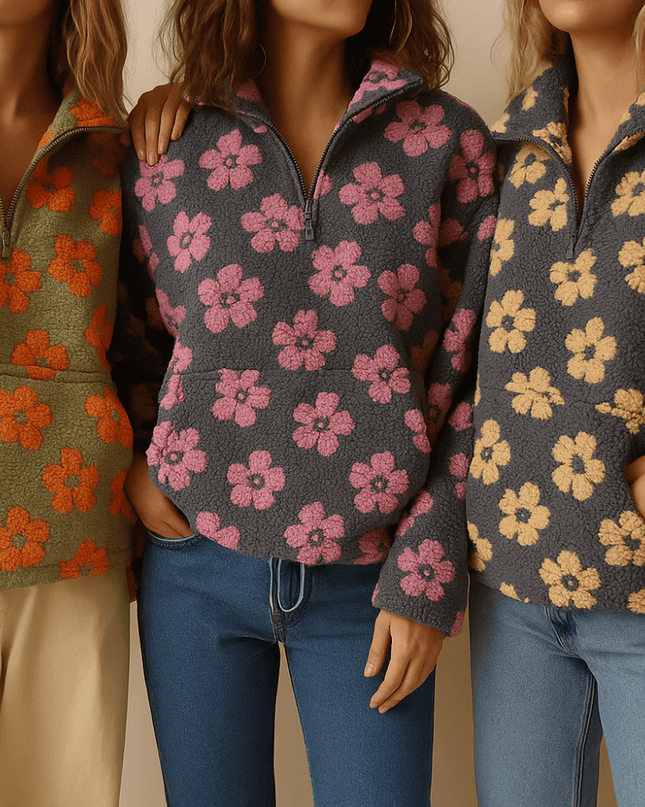 Lieselotte | Blumenstrickjacke
