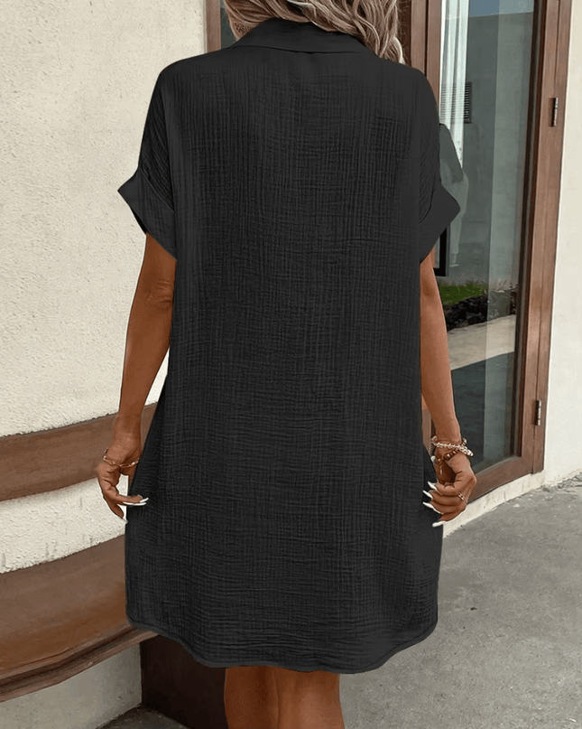 Luz™ - Bequemes Hemdkleid mit Knöpfen
