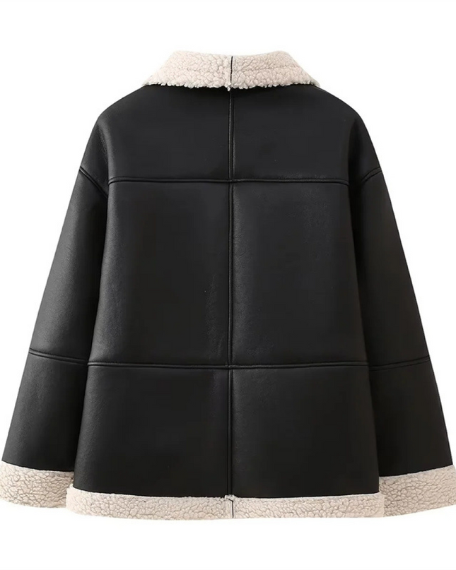 Gemütlicher Wintermantel aus Kunstpelz