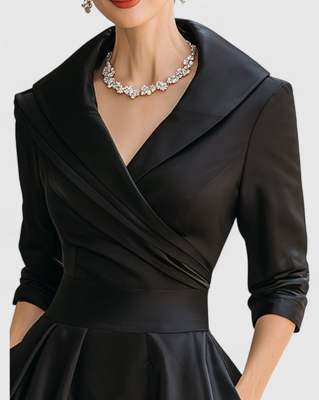 Rosalie | Elegante midi-jurk met een subtiele glans