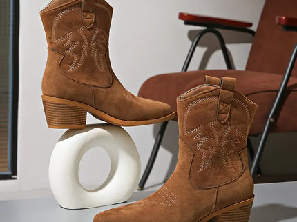 Stilvolle bestickte Westernstiefel für Frauen - Ruby Collection