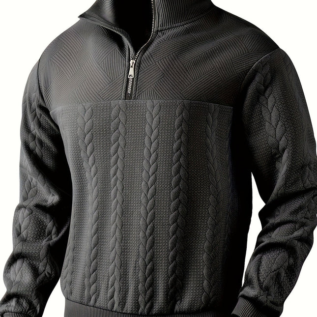 Roberto™ -Vintage Herrenpullover mit Reißverschluss