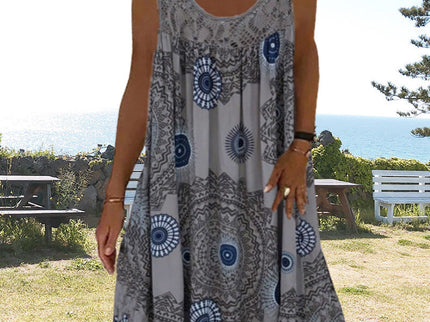 Breezia™ – Sommerliches Ärmelloses Kleid mit Print und Spitzendetails für Damen