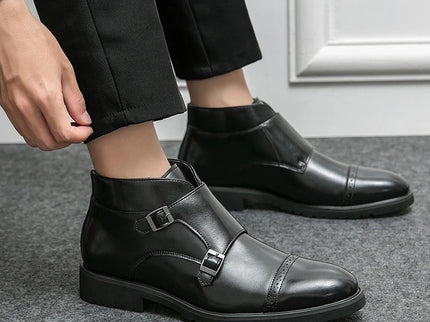 Parker | Kunstläder Doppel-Monk-strap Stiefel