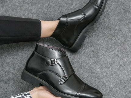Parker | Kunstläder Doppel-Monk-strap Stiefel