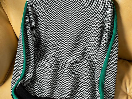 Malou™ | Rollkragenpullover mit auffälligen Kontraststreifen