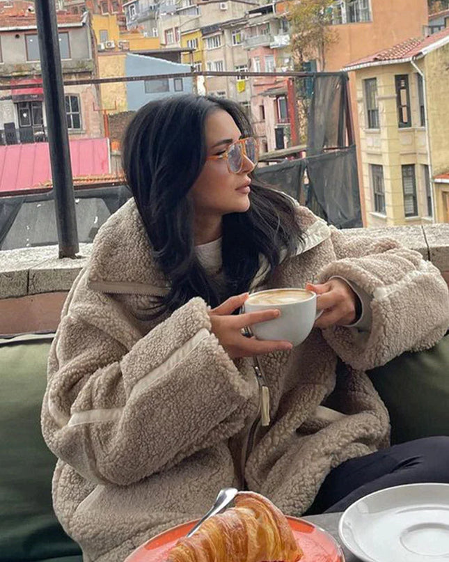 Pauline™ - Teddyjacke aus kuscheligen Baumwolle