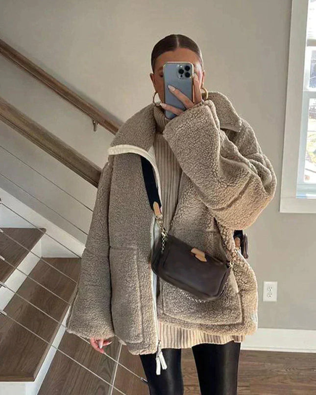 Pauline™ - Teddyjacke aus kuscheligen Baumwolle