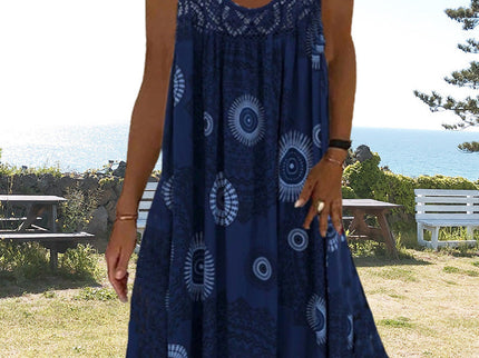 Breezia™ – Sommerliches Ärmelloses Kleid mit Print und Spitzendetails für Damen