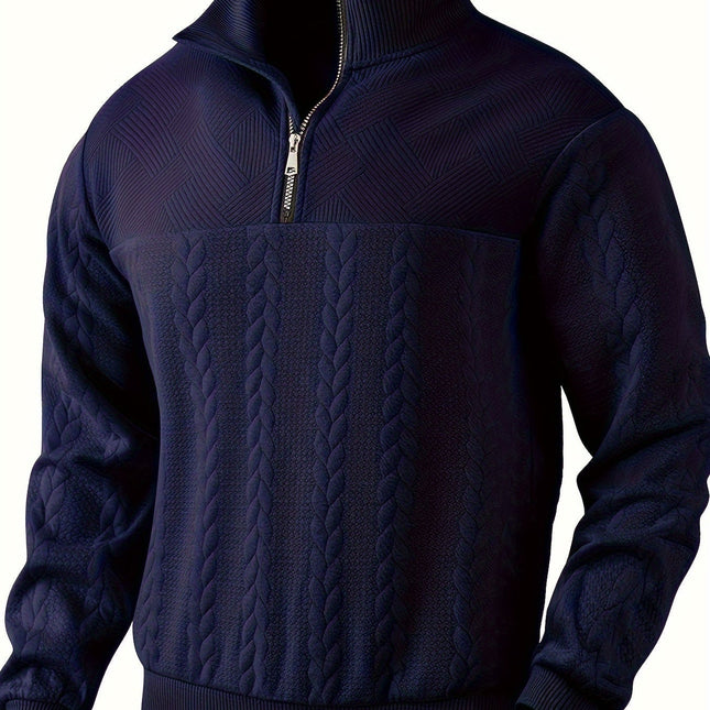 Roberto™ -Vintage Herrenpullover mit Reißverschluss