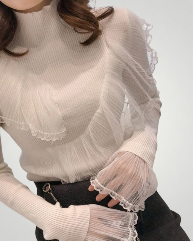 Meike | Eleganter Rüschenpullover für Damen mit Komfort