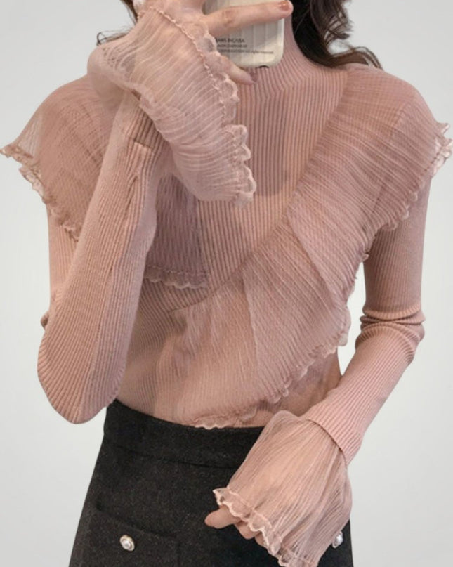 Meike | Eleganter Rüschenpullover für Damen mit Komfort