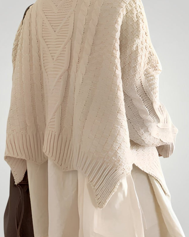 Hiltraud | Eleganter Strickpullover Damen mit Halbausschnitt