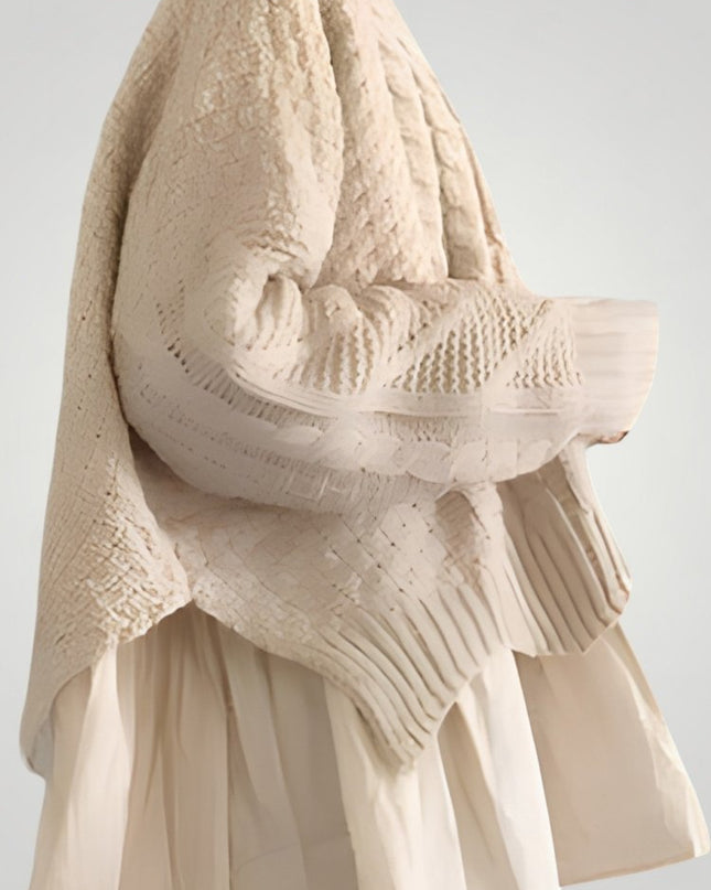 Hiltraud | Eleganter Strickpullover Damen mit Halbausschnitt