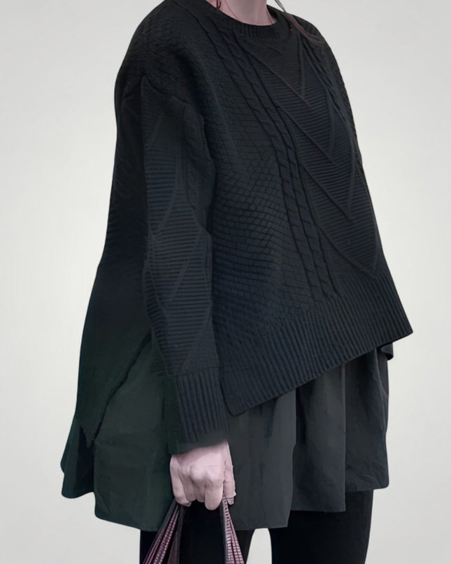 Hiltraud | Eleganter Strickpullover Damen mit Halbausschnitt