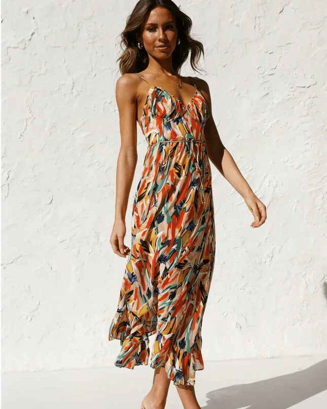 Jada | Buntes Midi-Kleid