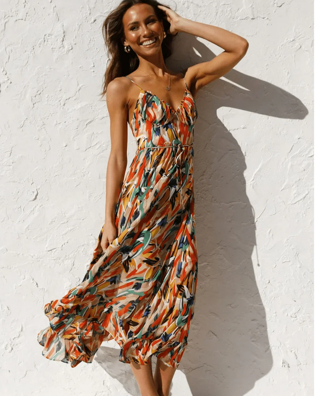 Jada | Buntes Midi-Kleid