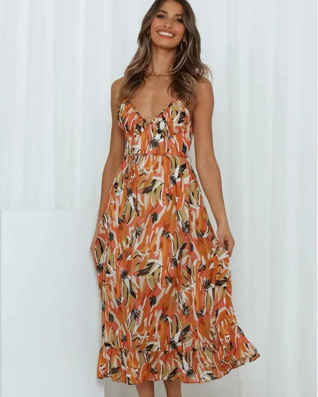 Jada | Buntes Midi-Kleid