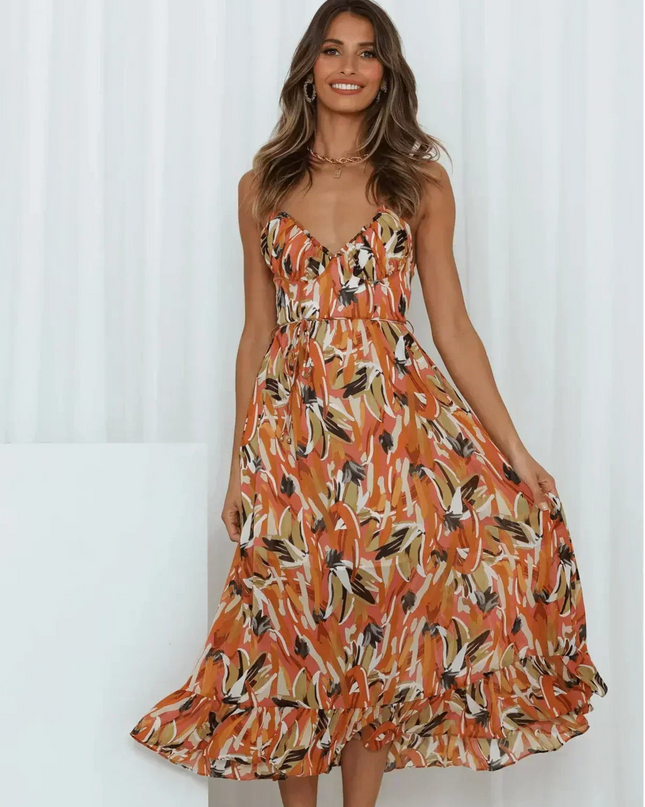 Jada | Buntes Midi-Kleid