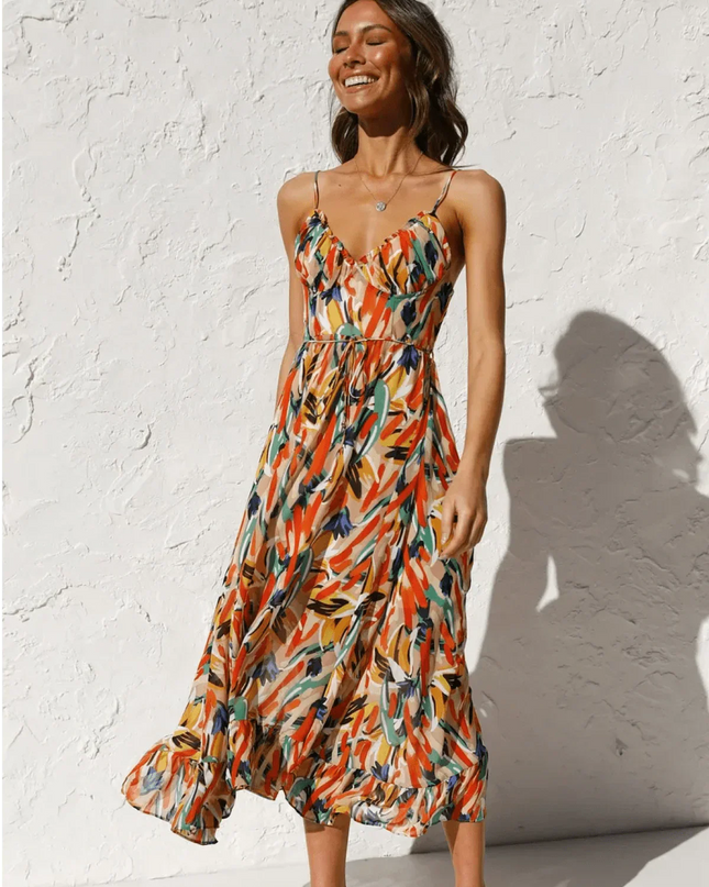 Jada | Buntes Midi-Kleid
