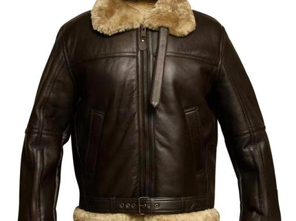 Fletcher™ | Premium Lammfell-Lederjacke