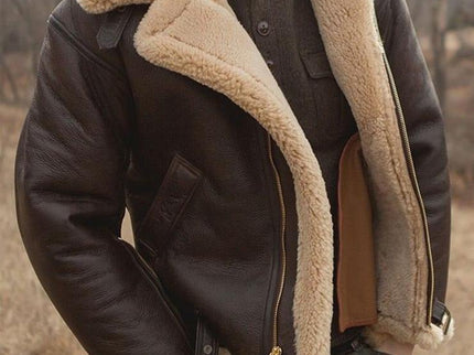 Fletcher™ | Premium Lammfell-Lederjacke