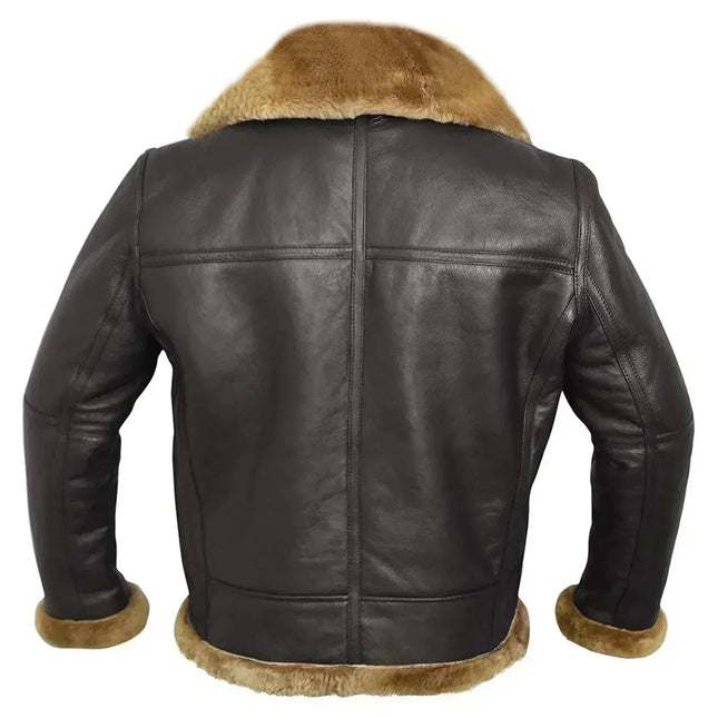 Fletcher™ | Premium Lammfell-Lederjacke