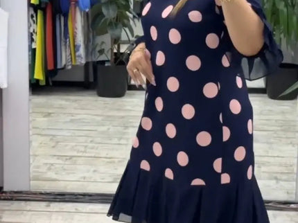 Casiva™ - Retro-inspiriertes Kleid mit Plisseerock und Ausgestellten Ärmelabschlüssen