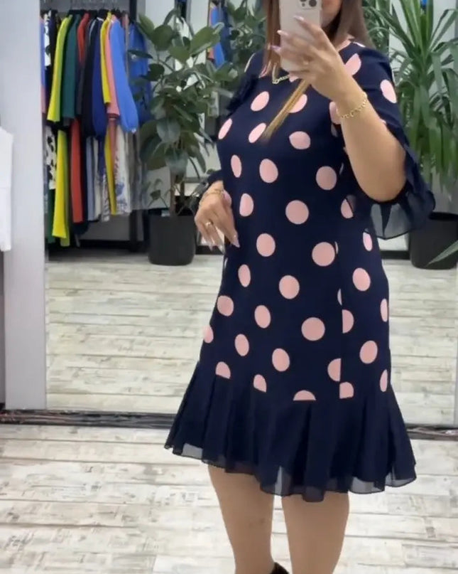 Casiva™ - Retro-inspiriertes Kleid mit Plisseerock und Ausgestellten Ärmelabschlüssen