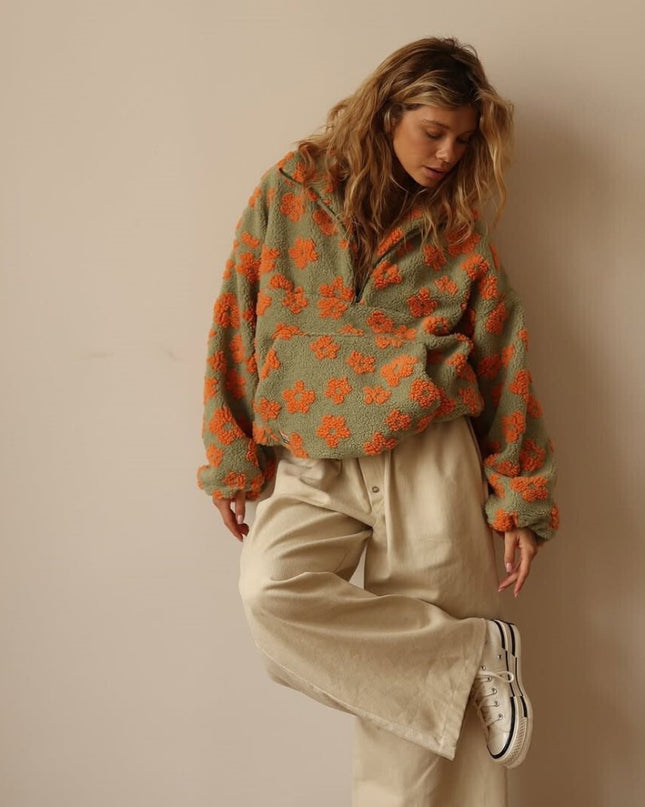 Lieselotte | Blumenstrickjacke