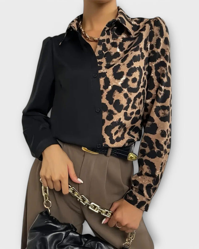 Schlichte und stilvolle Leo-Bluse