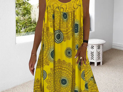 Breezia™ – Sommerliches Ärmelloses Kleid mit Print und Spitzendetails für Damen
