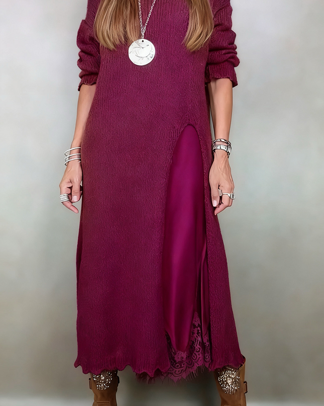 Artone™ - Elegantes Zweiteiliges Set – langer Pullover und Passendes Kleid