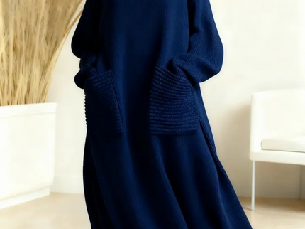 Glenda™ - Damen Oversize Strickkleid Rollkragen