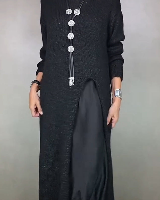 Artone™ - Elegantes Zweiteiliges Set – langer Pullover und Passendes Kleid