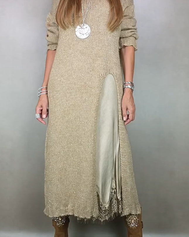 Artone™ - Elegantes Zweiteiliges Set – langer Pullover und Passendes Kleid