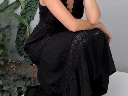 Sora™ – Ärmelloses Boho-Midikleid mit Spitzendetails
