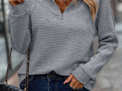 Lässiger Zip-up-Pullover