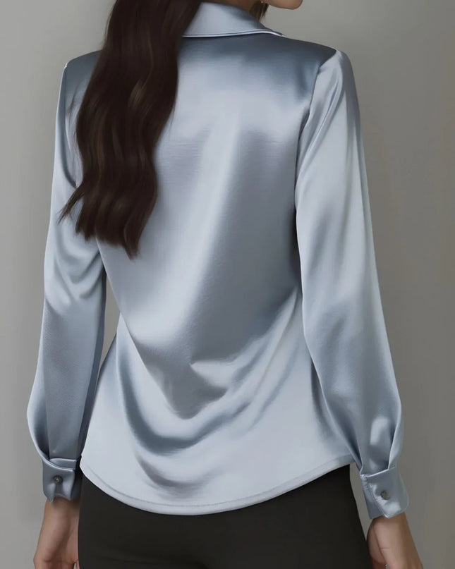 Demi - Elegante Bluse mit drapiertem Kragen