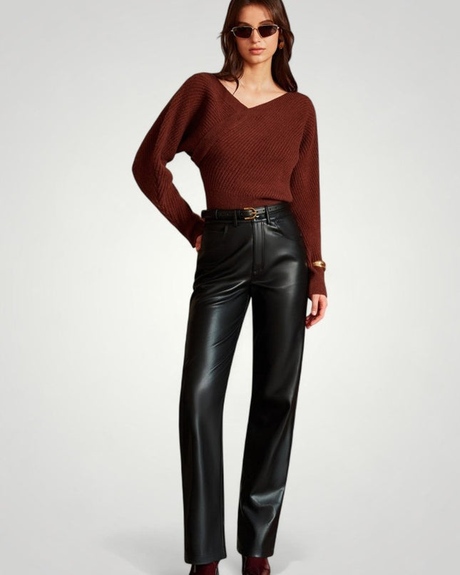 Amalinde | Langer Pullover mit Asymmetrischem Design